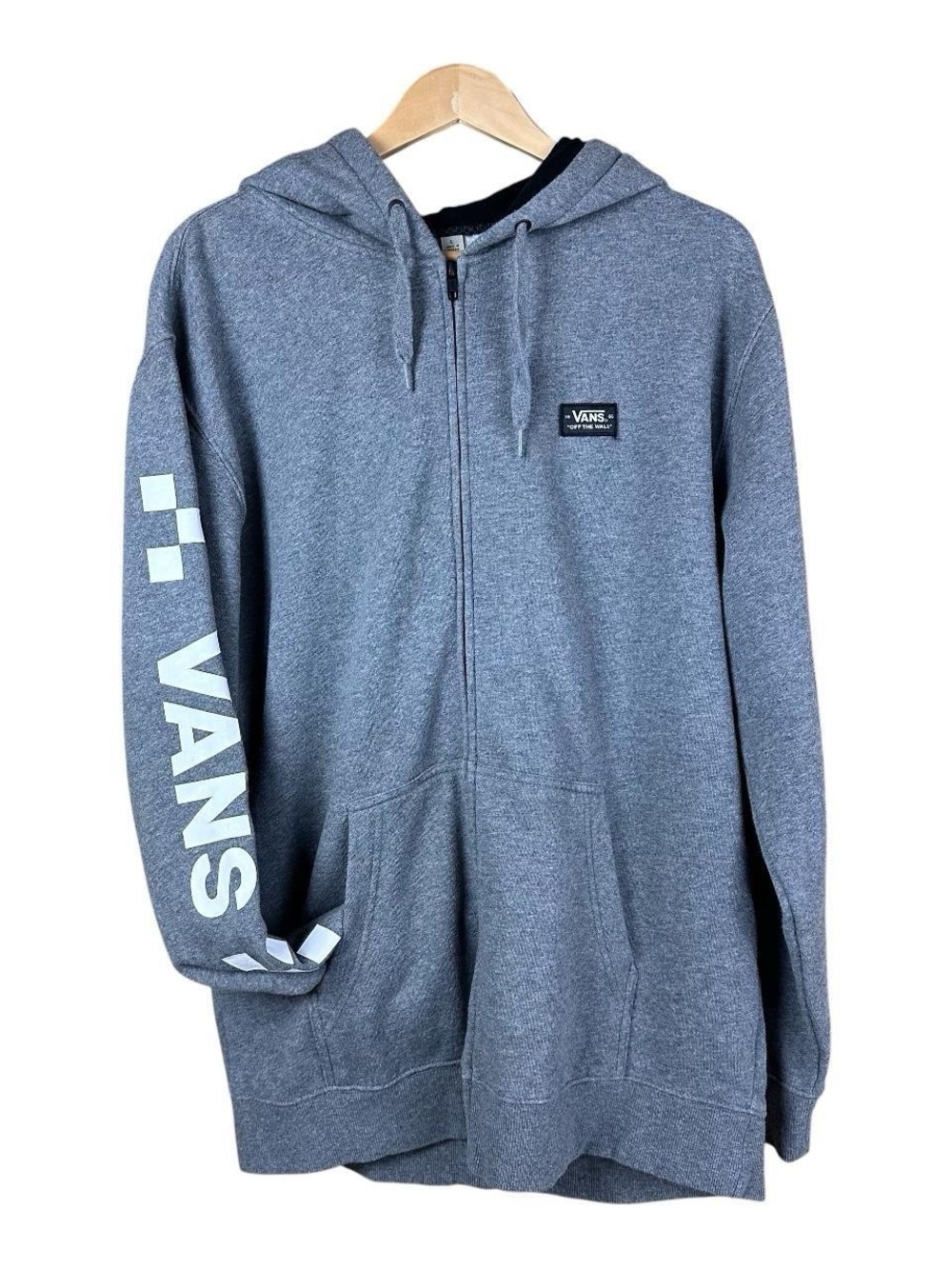 Vans Gray Heather Full-Zip Hoodie with Black Interior